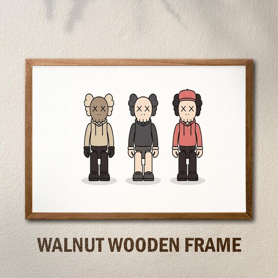 Three Toy-Style Streetwear Figures X Eyes Bold Pop Art Poster
