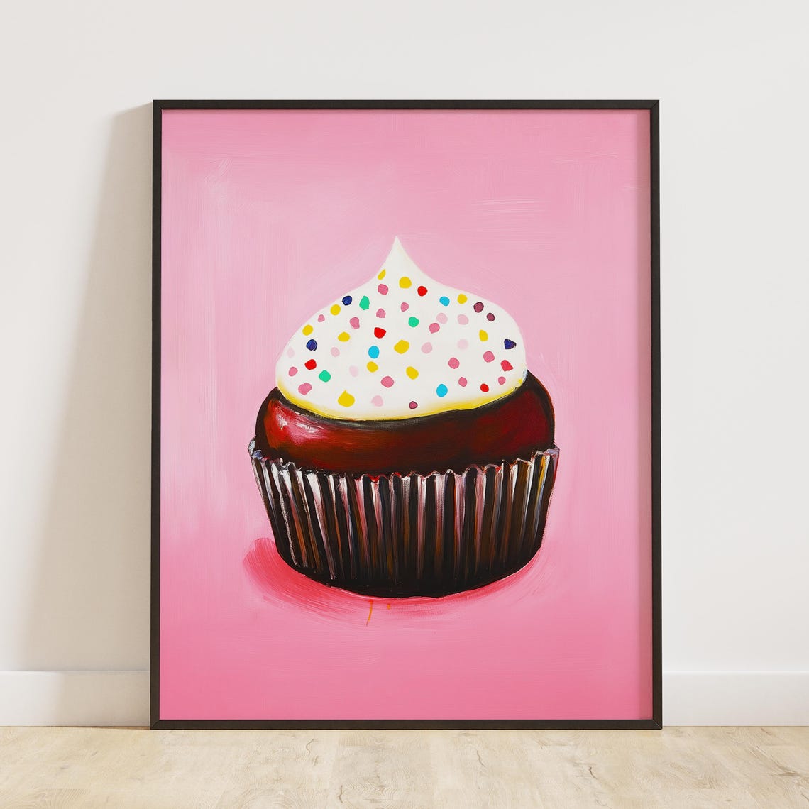 Chocolate Cupcake Wall Art Trendy Print Foodie Bakery Art Apartment Decor Room Decor Kitchen Art Decor Art - Image 4