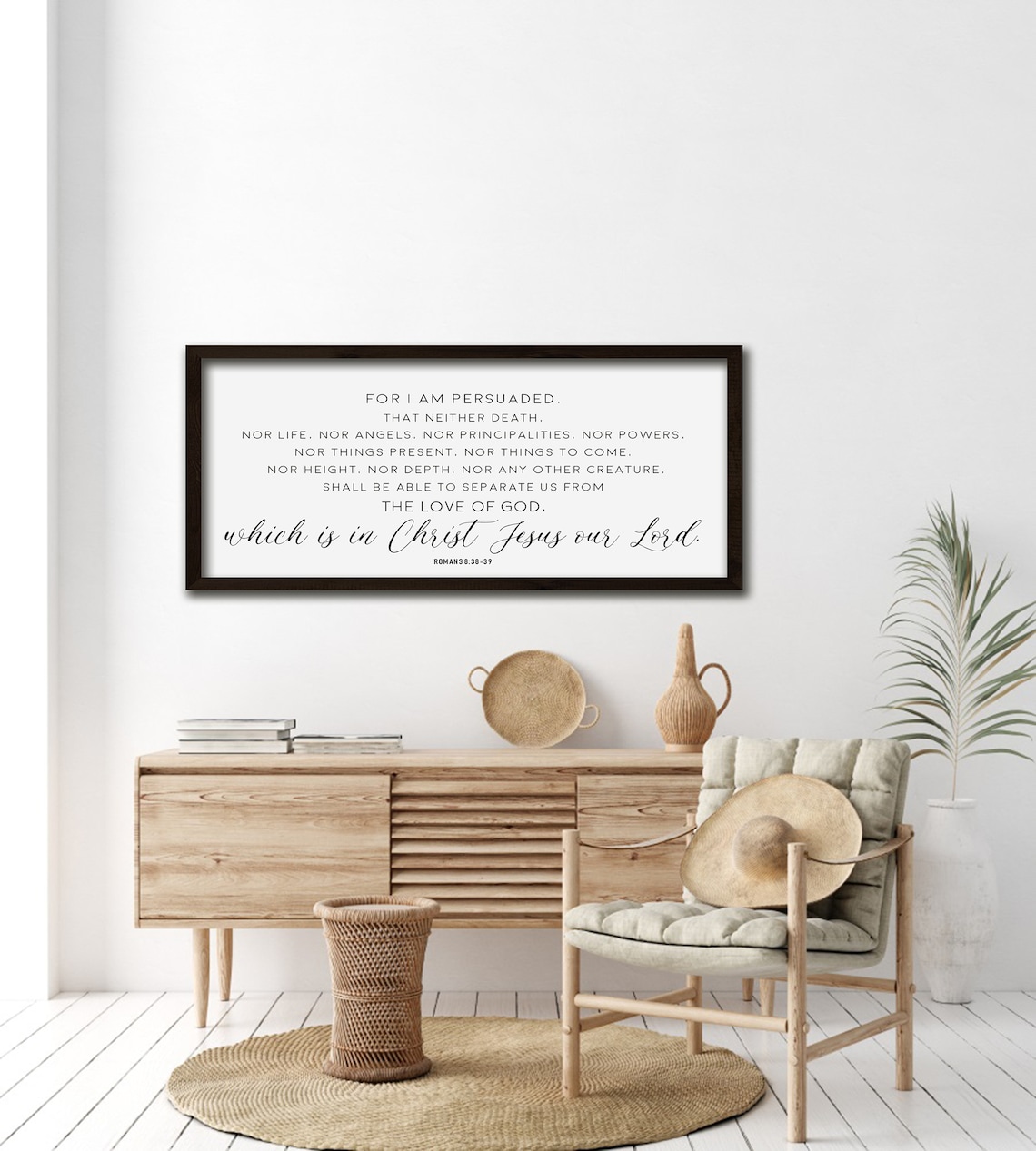Romans 8:38-39 Scripture Sign, Bible Verse Art Print - Image 2