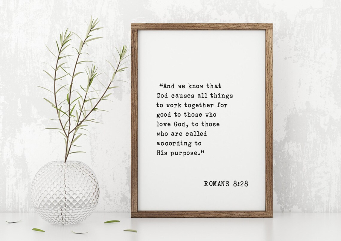 Romans 8:28 Bible Verse All Things Work Together for Good Poster - Image 4
