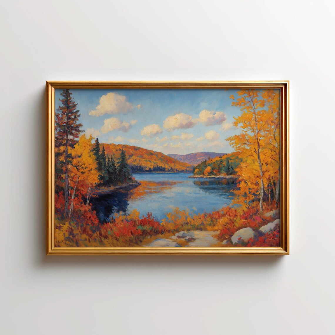 Acadia National Park Autumn Lake Poster, Maine