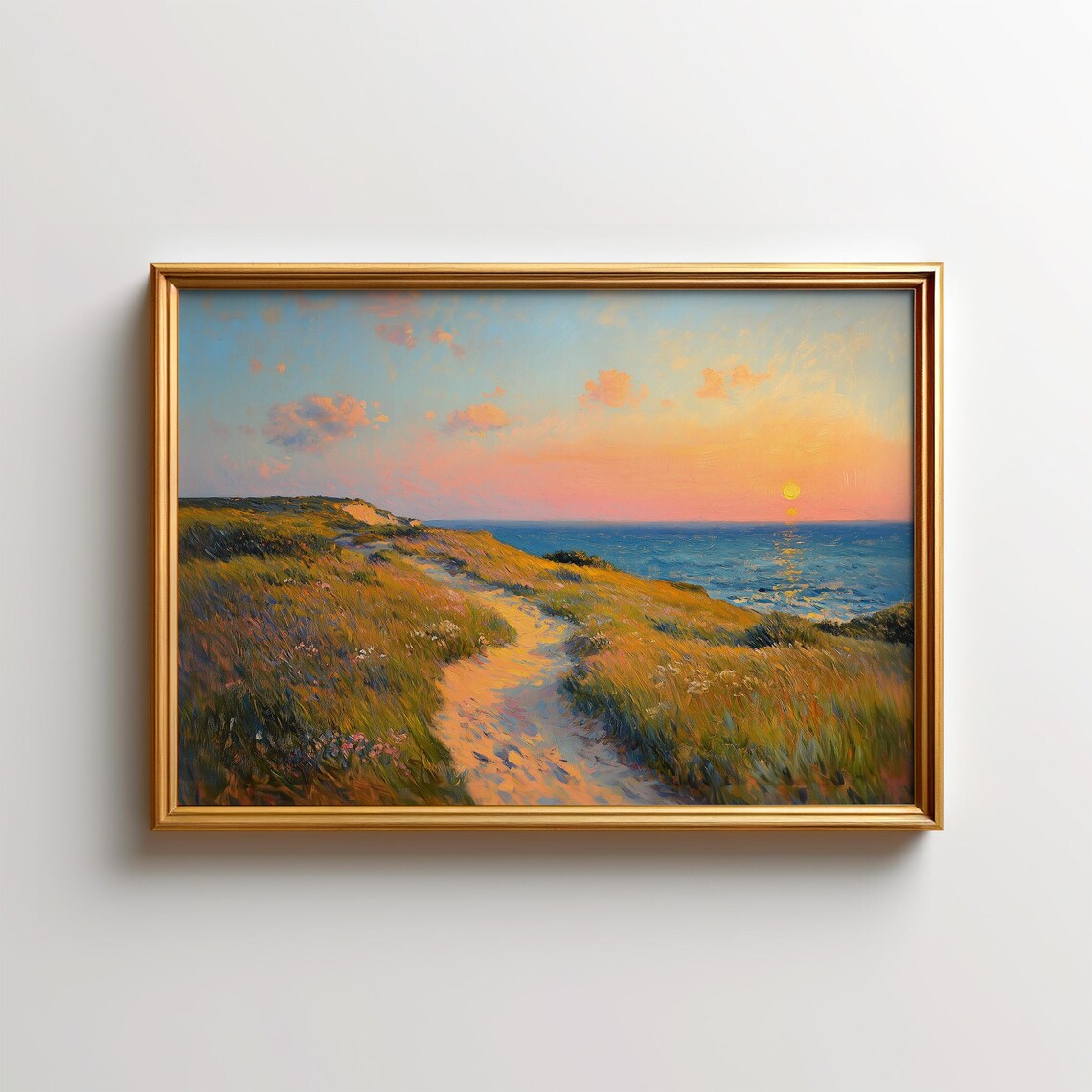 Cape Cod Seaside Sunset Landscape Art Print