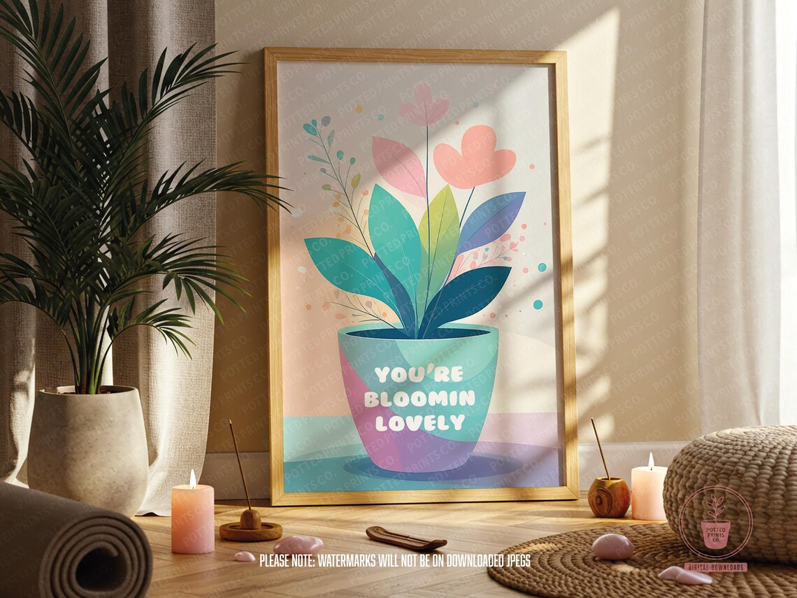 Cute Flower Botanical Home Decor Art Print