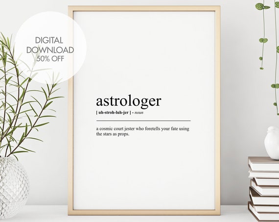Astrologer Funny Definition Poster Gift For Star Gazers Decor