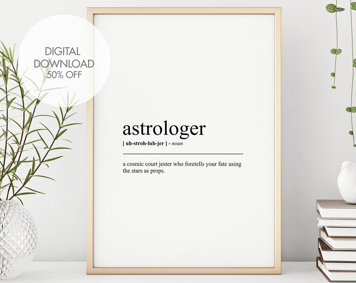 Astrologer Funny Definition Poster Gift For Star Gazers Decor