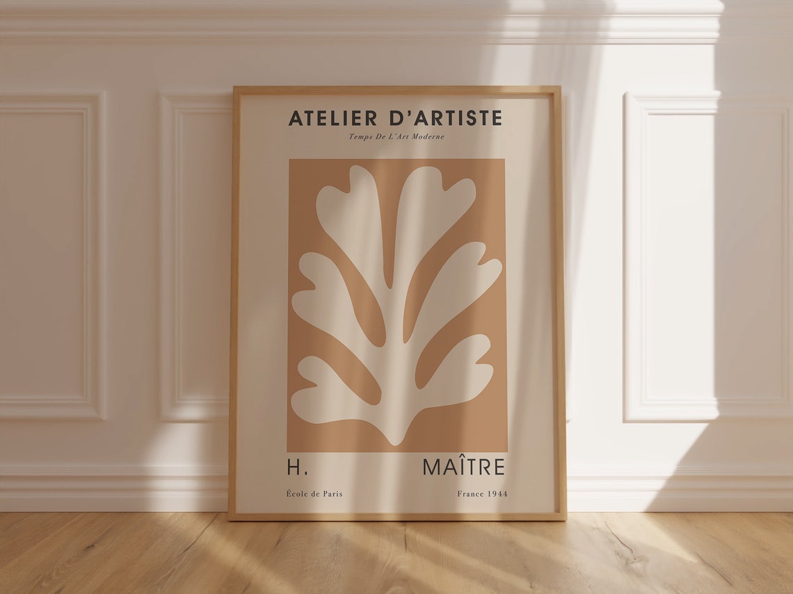 Atelier dArtiste Coral Cutout Modern Art Gallery Exhibition Poster - Image 6