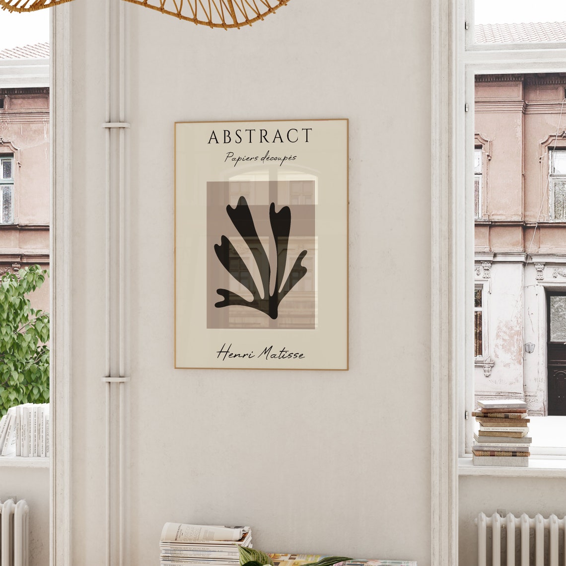 Henri Matisse Abstract Papiers Decoupes Black Leaf Cutout Poster - Image 5
