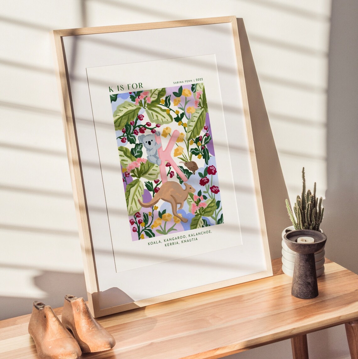 Monogram K Alphabet Art Print, Nursery Decor - Image 2