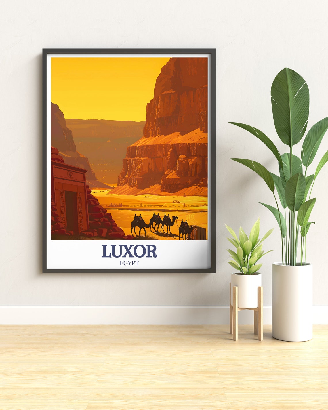 Luxor Travel Art Valley Of The Kings And Nile Delta Egypt Art Luxor Poster Valley Of The Kings And Nile Delta Travel Art Luxor Decor - Image 3