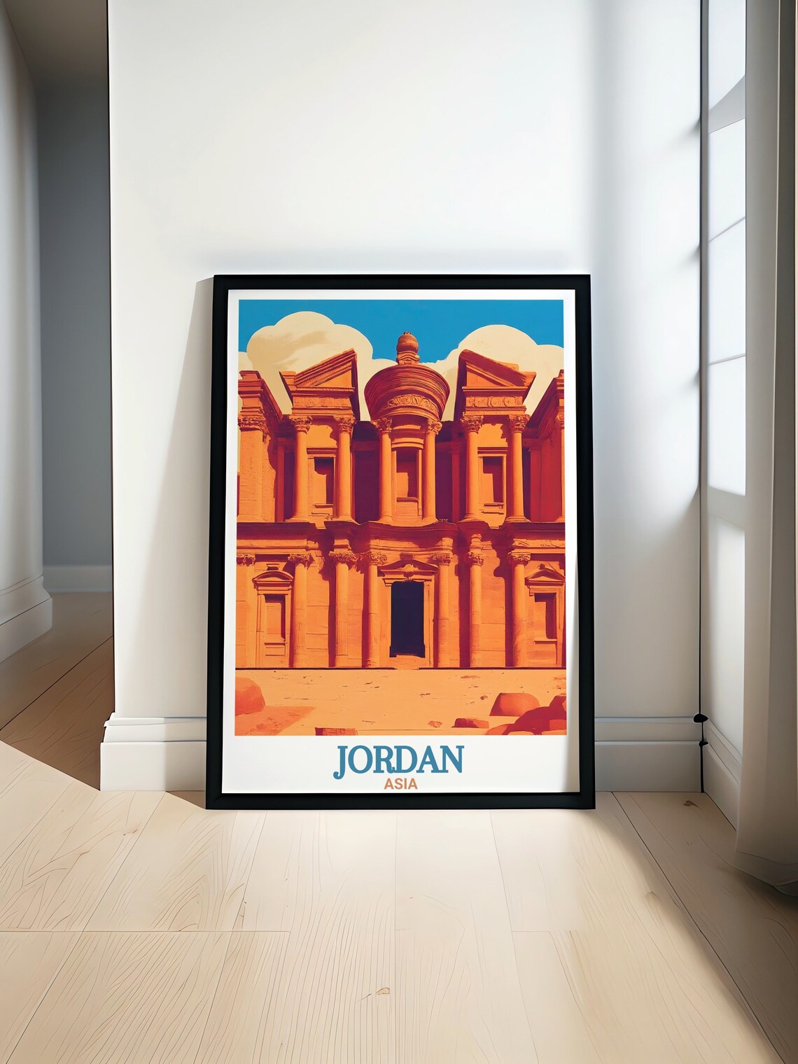 Petra Al Khazneh Treasury Facade Jordan Ancient Travel Poster