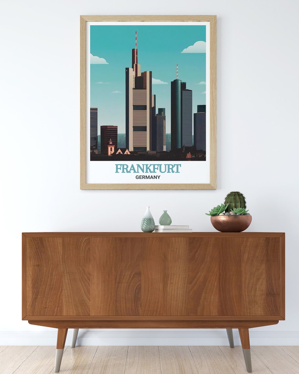 Frankfurt Main Tower Skyline Skyscrapers Germany Travel Poster - Image 3