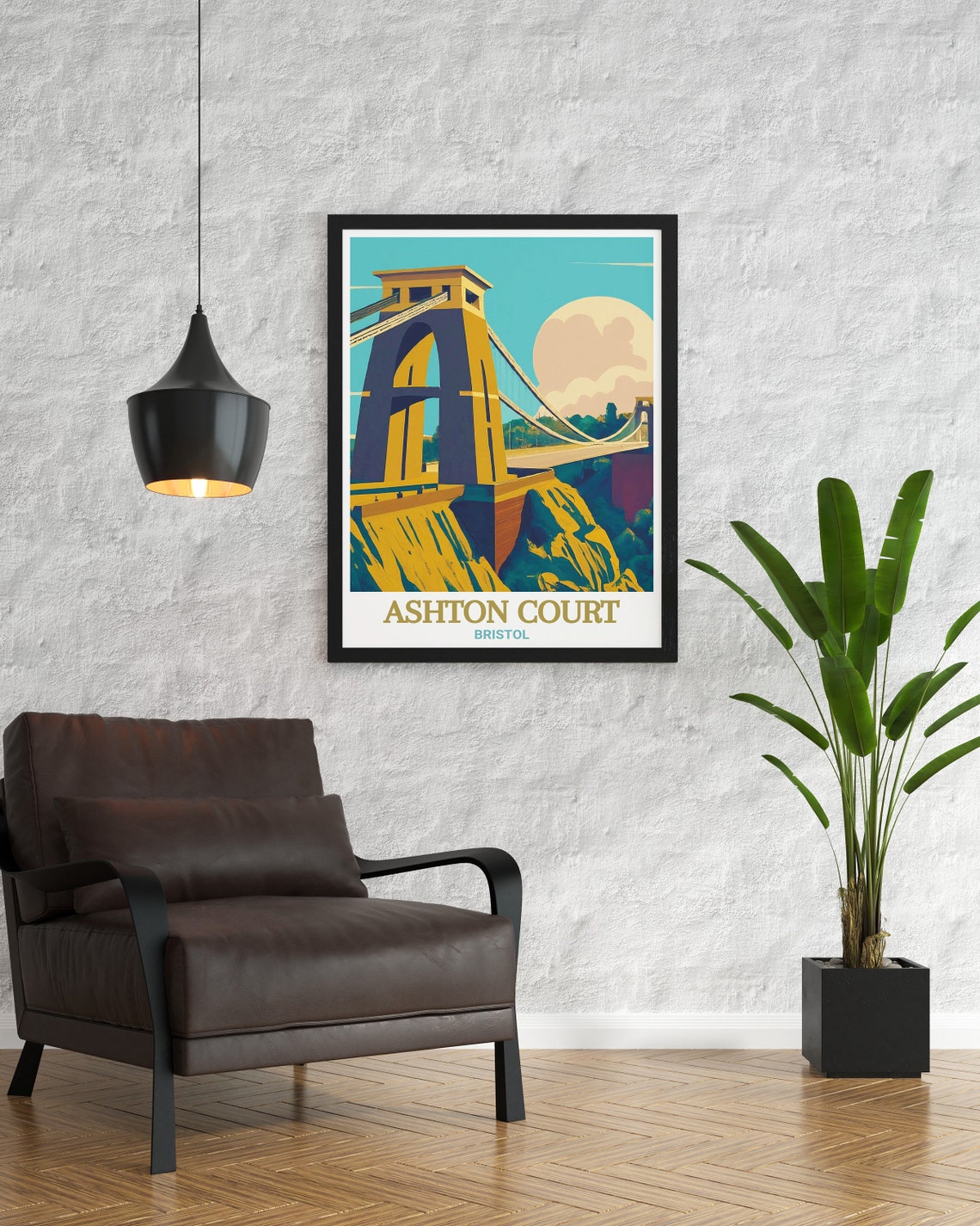 Ashton Court Mountain Biking Travel Art Clifton Suspension Bridge Art Clifton Suspension Bridge Print Ashton Court Mountain Biking Poster - Image 3