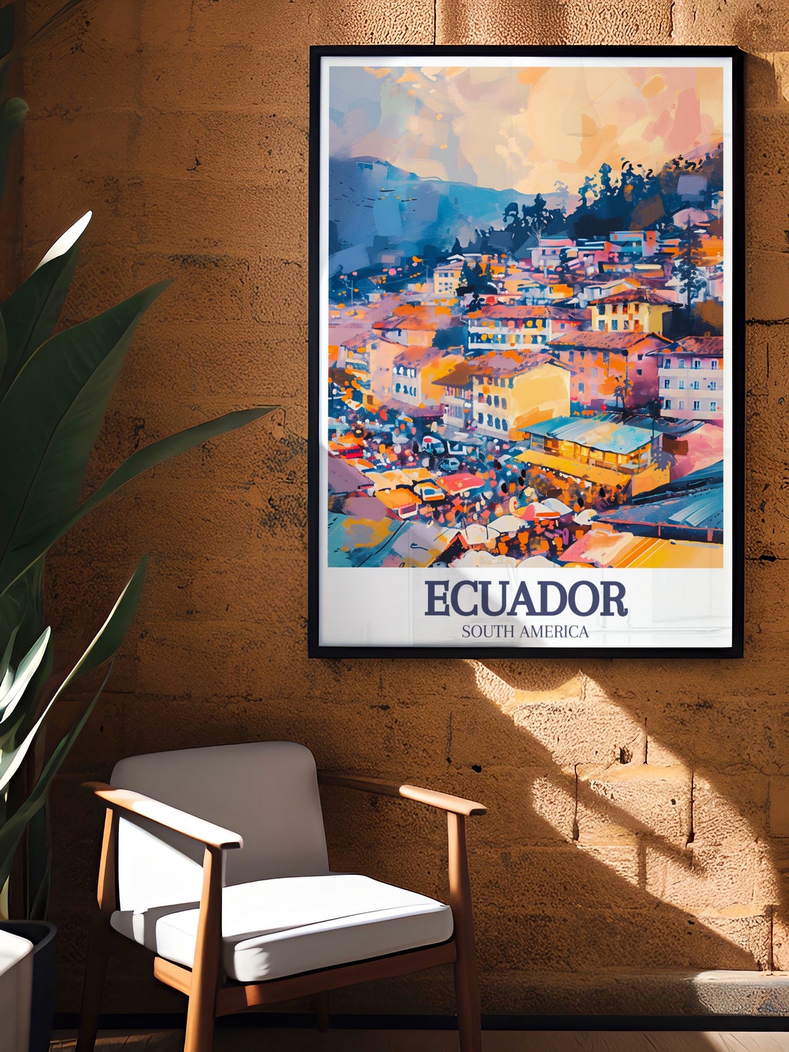 Ecuador Travel Print Quito City Otavalo Market Print Quito City Otavalo Market Poster Quito City Otavalo Market Art - Image 3