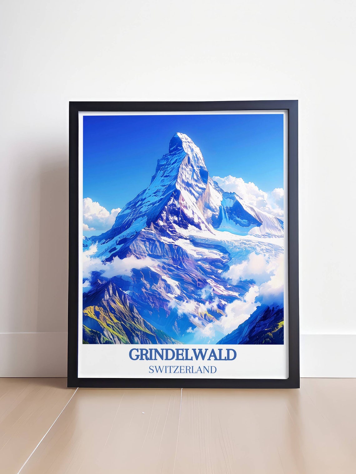 Grindelwald Switzerland Solitary Snow-Capped Alpine Peak Poster - Image 4