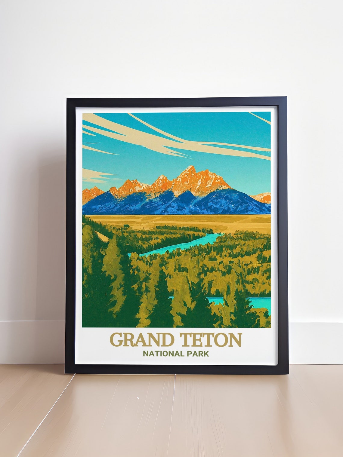 Grand Teton National Park Snake River Overlook Mountains Poster - Image 4