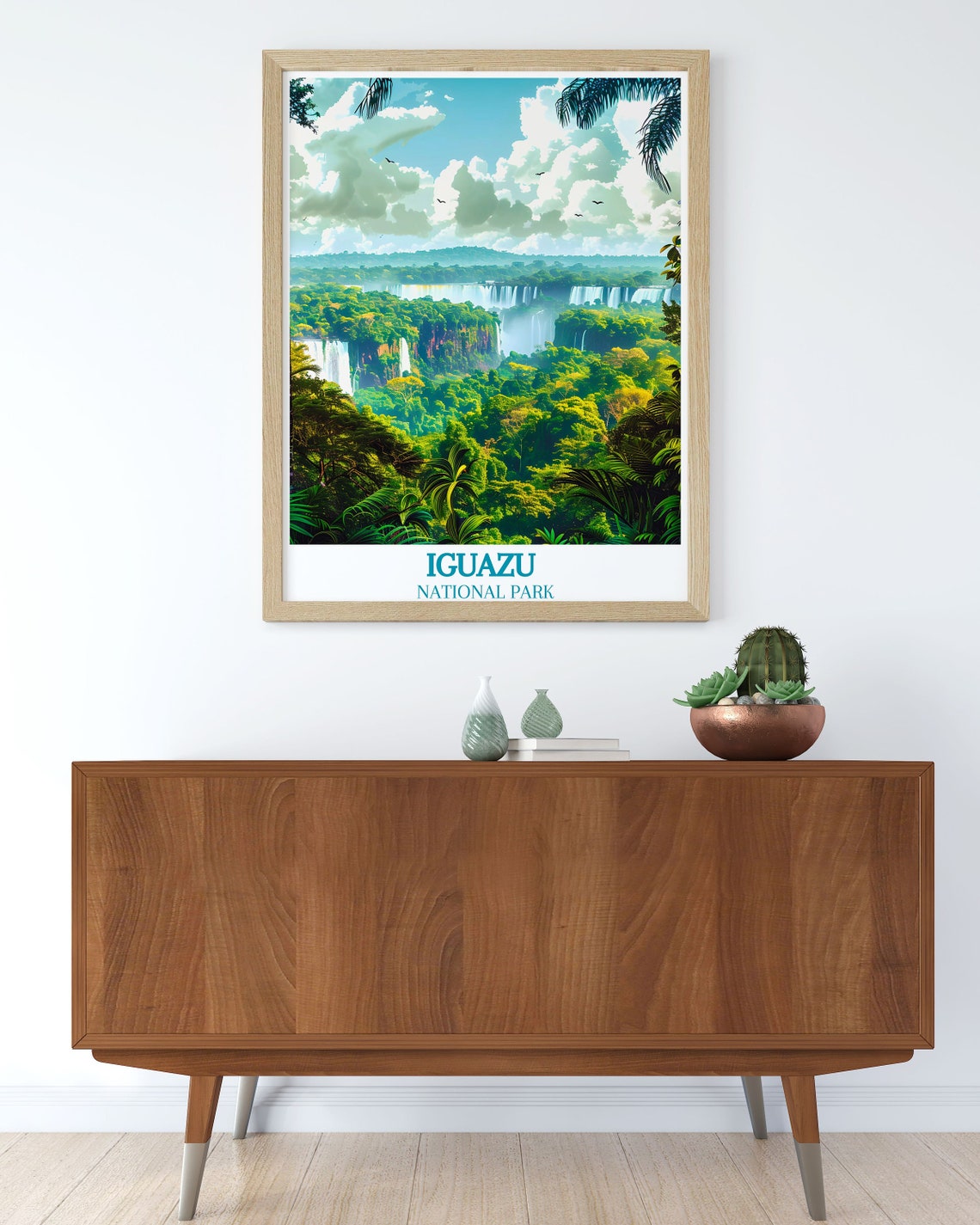 Iguazu National Park Rainforest Canopy Falls Panorama Poster - Image 3