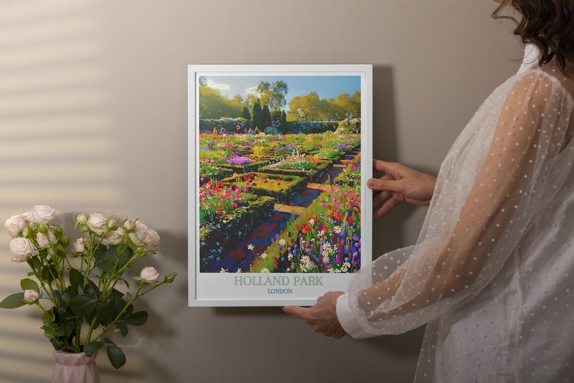 Holland Park Summer Flower Garden Beds In London Travel Poster - Image 2