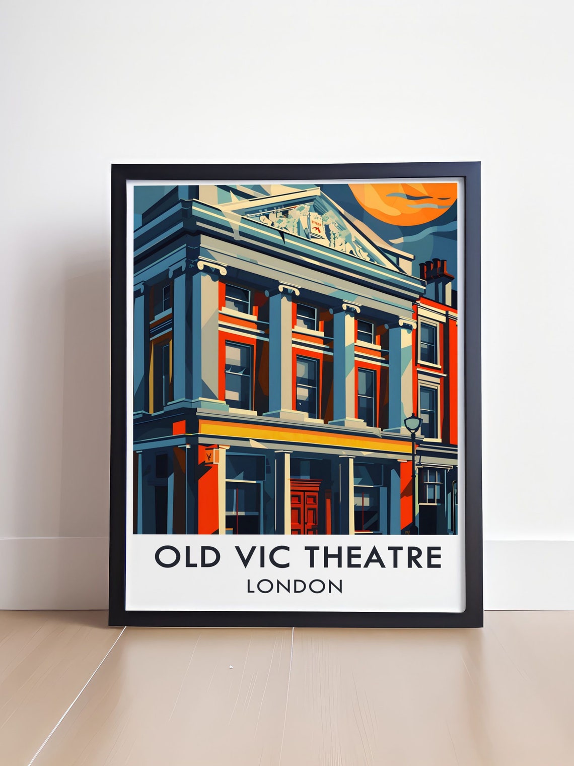The Old Vic Theatre Wall Art Exterior Travel Poster The Old Vic And National Theatre Exteriors Art National Theatre Art Print - Image 4