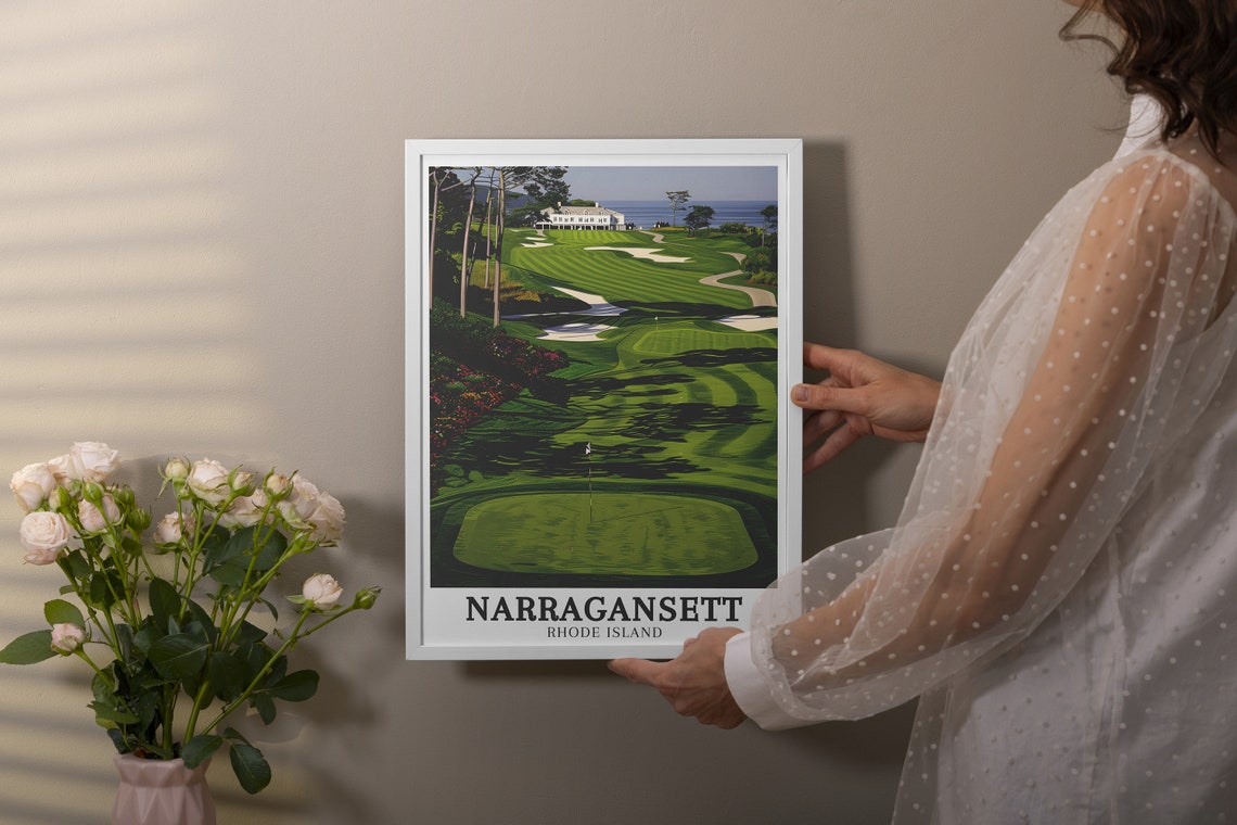 Narragansett Travel Art The Dunes Club Clubhouse Posters Narragansett Posters And Prints The Dunes Club Clubhouse Decor - Image 2