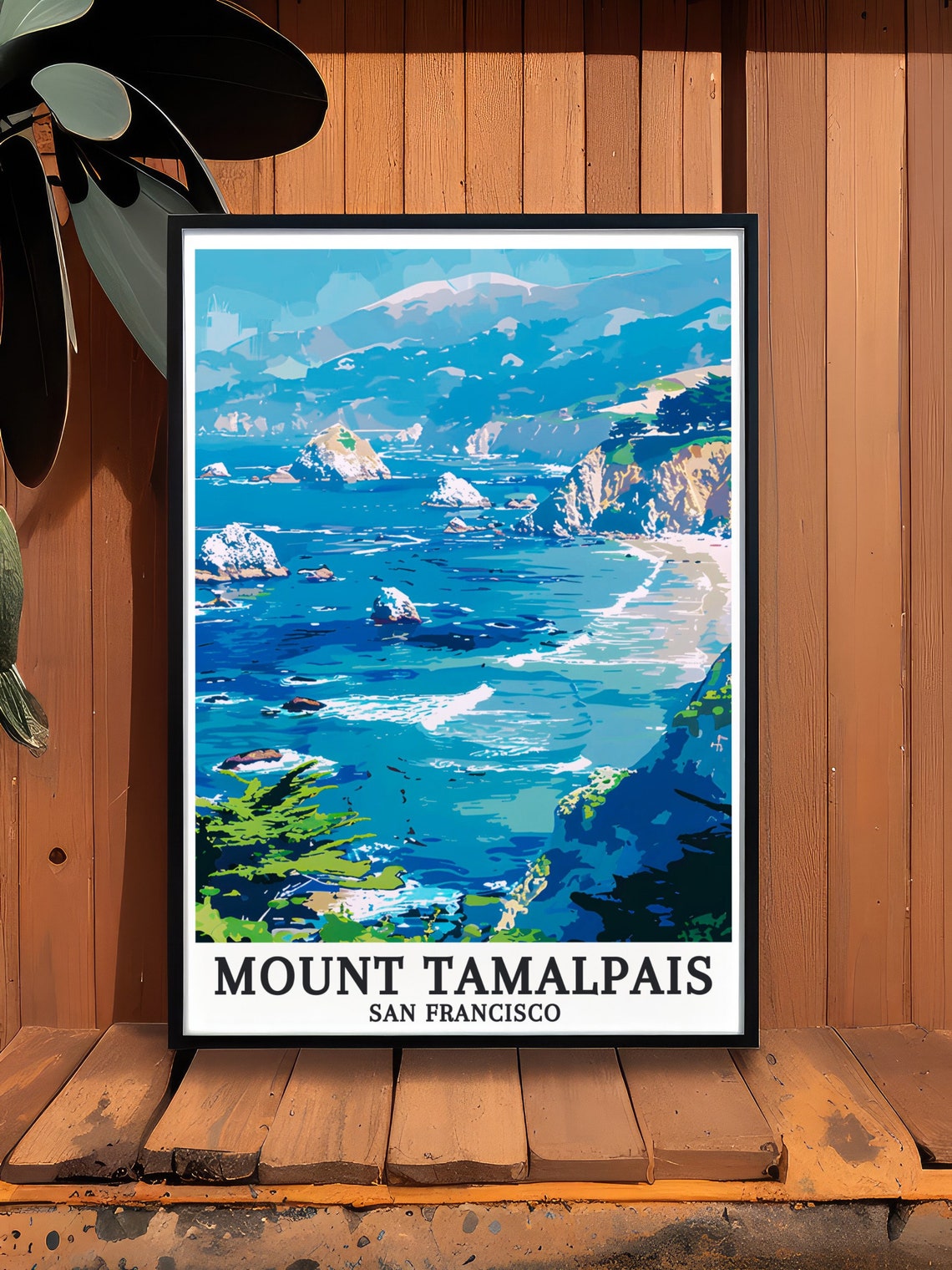 Mount Tamalpais San Francisco Pacific Coastline Cliffs View Poster - Image 3