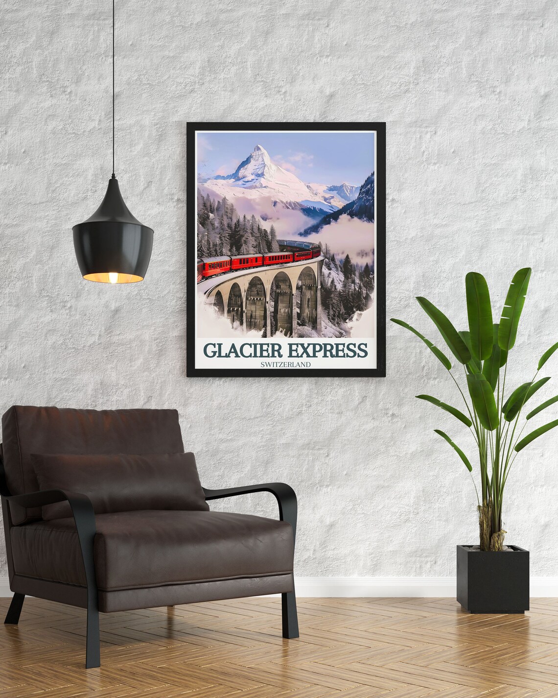 Glacier Express Train Travel Poster, Landwasser Viaduct - Image 3