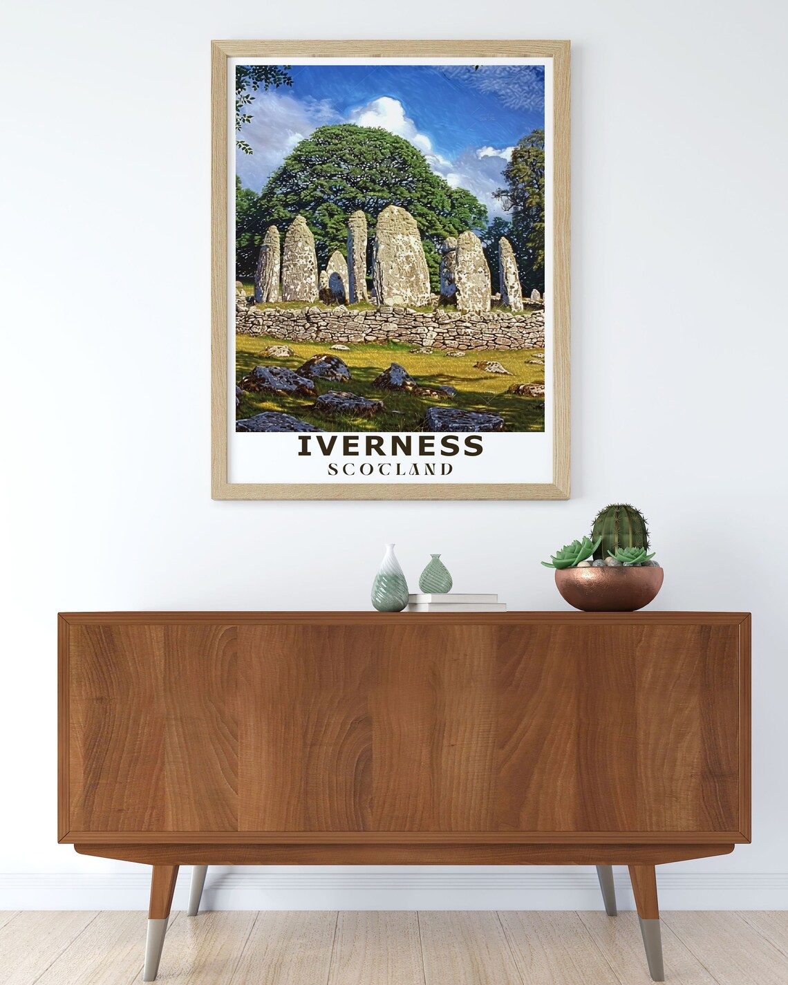 Inverness Clava Cairns Travel Poster, Scotland Art - Image 3