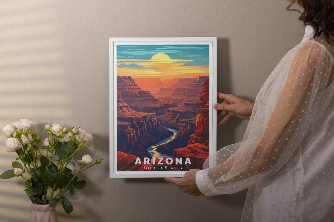 Arizona Grand Canyon Sunset Canyon River National Park Poster - Image 3