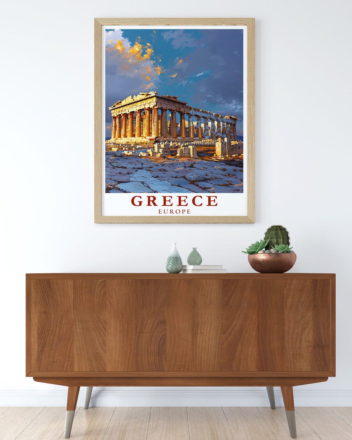Athens Parthenon Acropolis Golden Hour Dusk Greece Travel Poster - Image 3