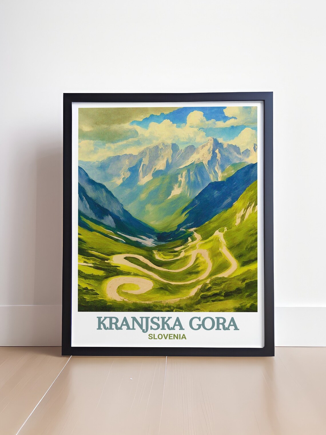 Kranjska Gora Mountain Pass Winding Road Slovenia Travel Poster - Image 4