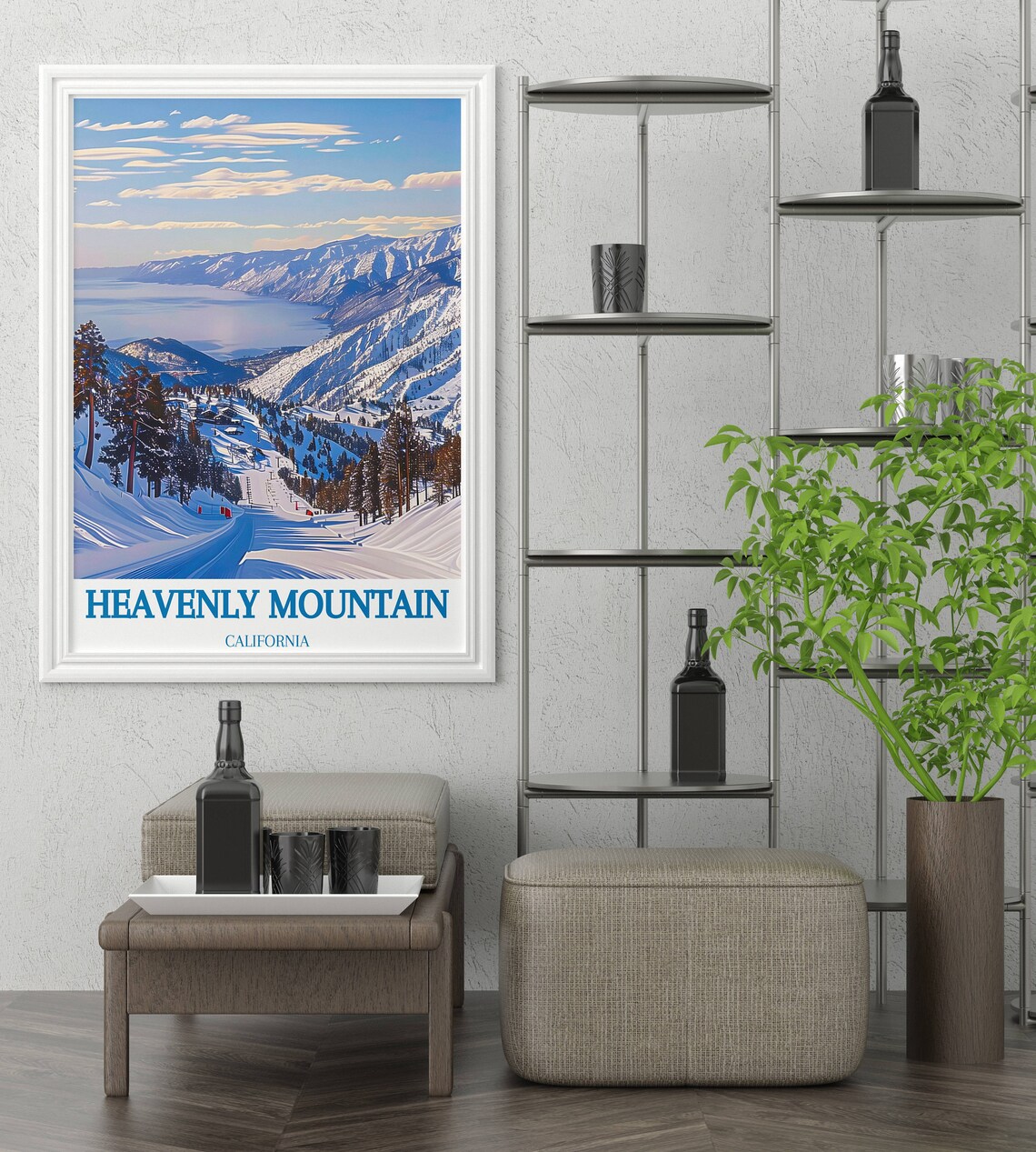 Heavenly Mountain Ski Resort Lake Tahoe California Winter Poster - Image 4