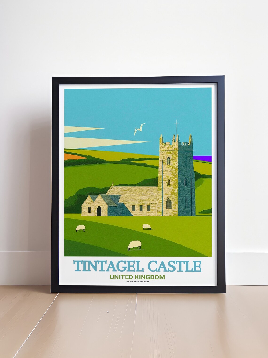 Tintagel Castle United Kingdom Stone Church Cornwall Travel Poster - Image 4