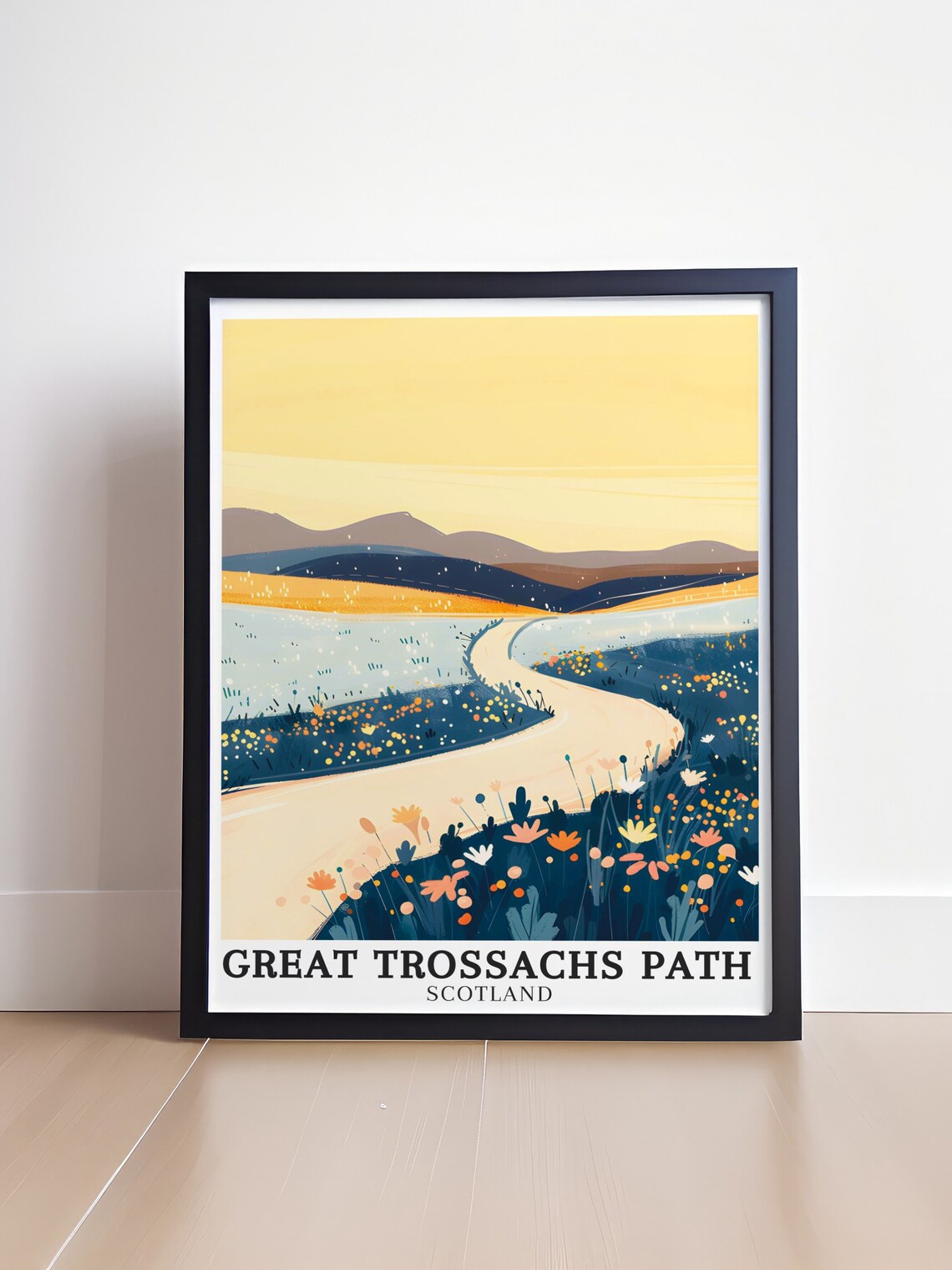 Great Trossachs Path Scotland Wildflower Trail Golden Hills Poster - Image 4