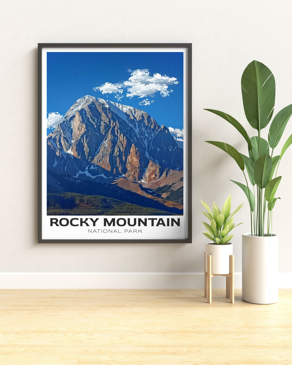 Rocky Mountain National Park Summit Blue Sky Day Travel Art Poster - Image 3