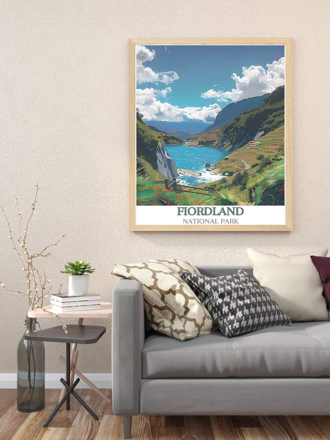 Fiordland National Park Rugged Coast Mountains New Zealand Poster - Image 3