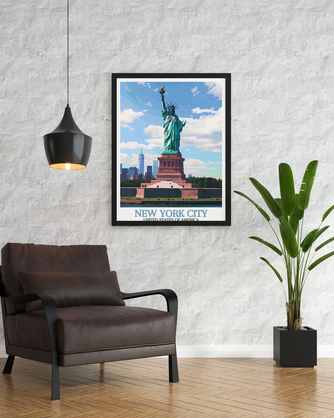 New York City Wall Art Statue Of Liberty And New York City Art New York City And Statue Of Liberty Poster - Image 3