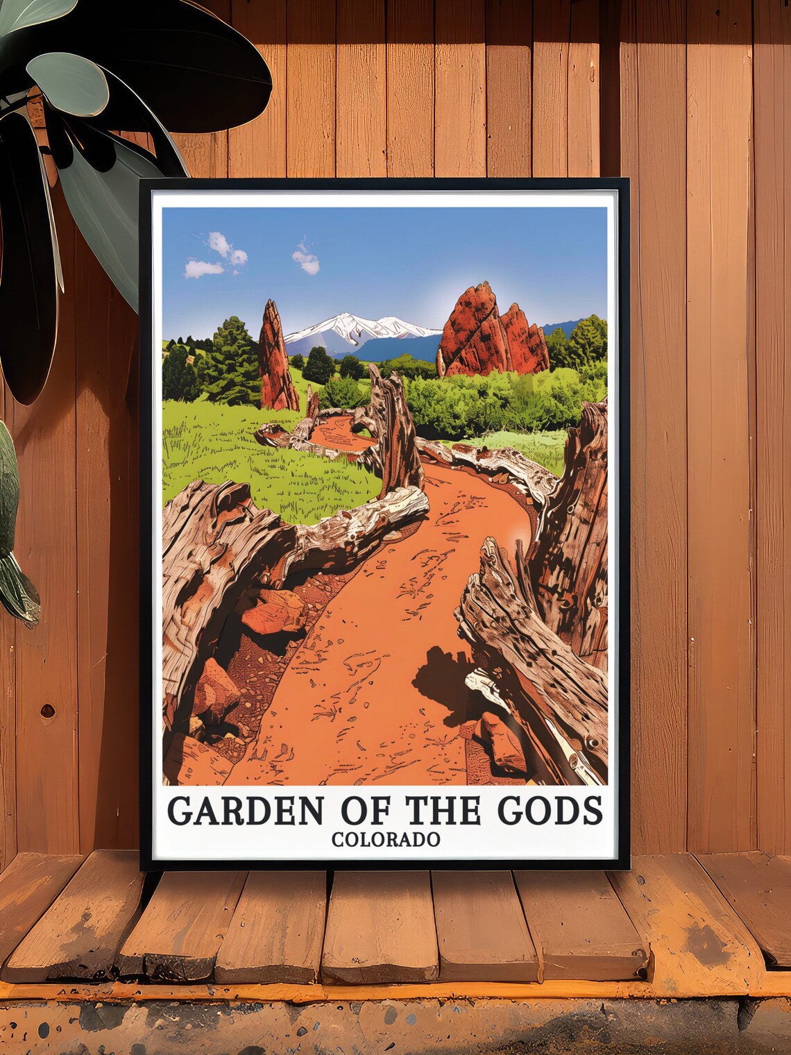 Garden of the Gods Colorado Weathered Stumps and Pikes Peak Poster - Image 2