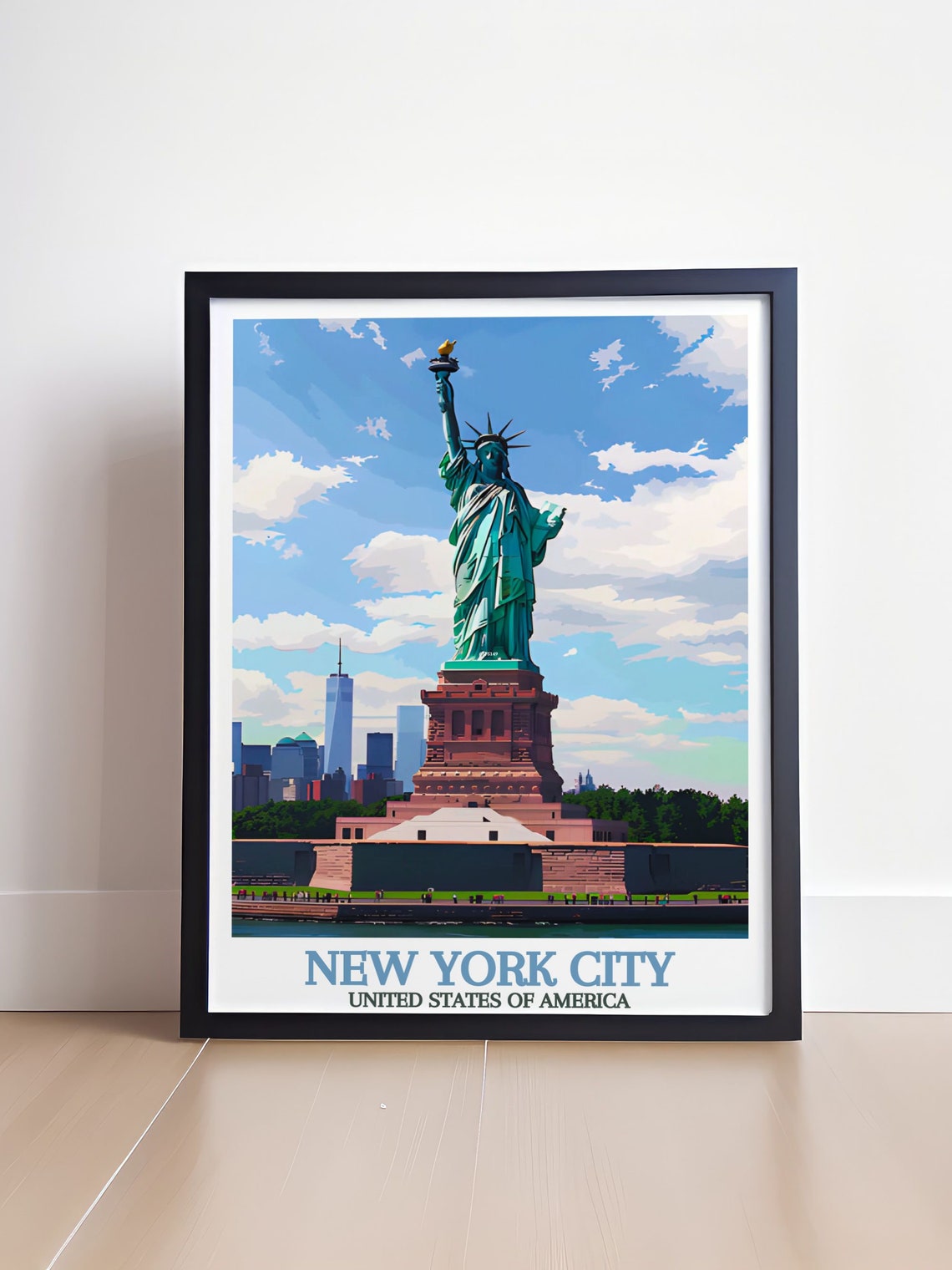 New York City Wall Art Statue Of Liberty And New York City Art New York City And Statue Of Liberty Poster - Image 4