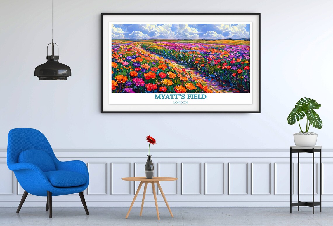 Myatt's Field London Flower Garden Colorful Summer Blooms Poster - Image 2