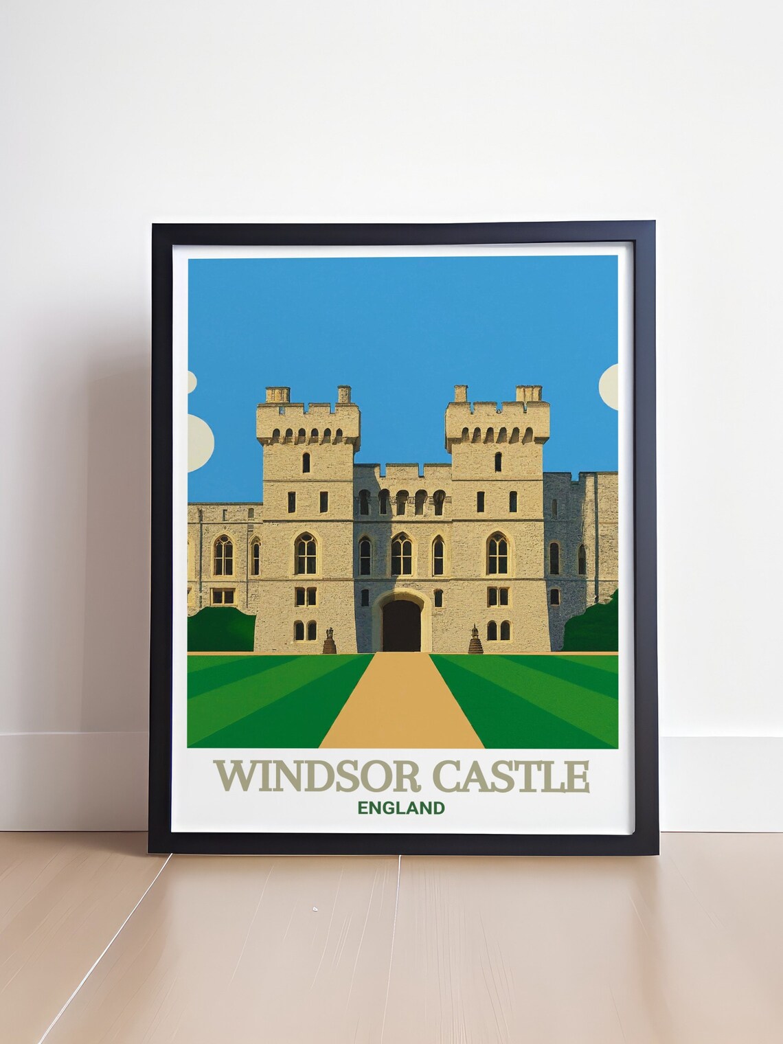 Windsor Castle Front Towers And Green Lawn England Travel Poster - Image 4