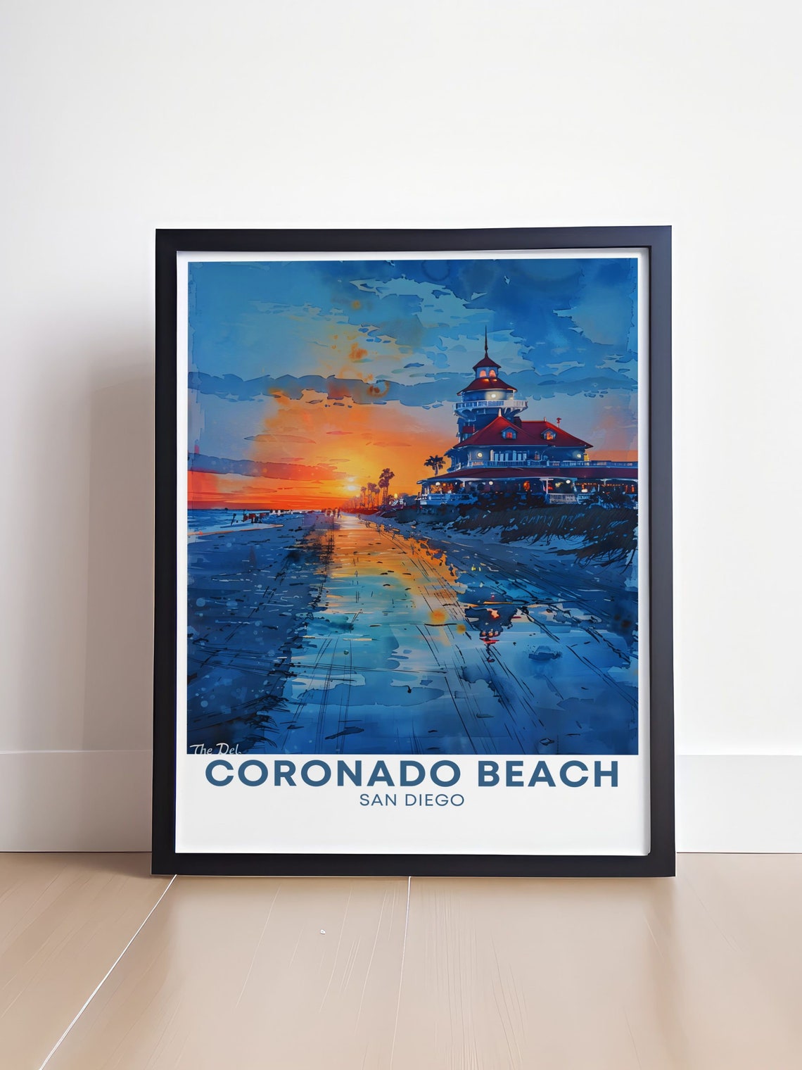 Coronado Beach San Diego Hotel Del Sunset Oceanfront Travel Poster - Image 4