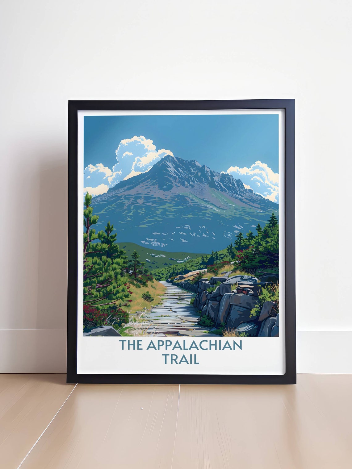The Appalachian Trail Rocky Mountain Path Through Pine Forest Poster - Image 4