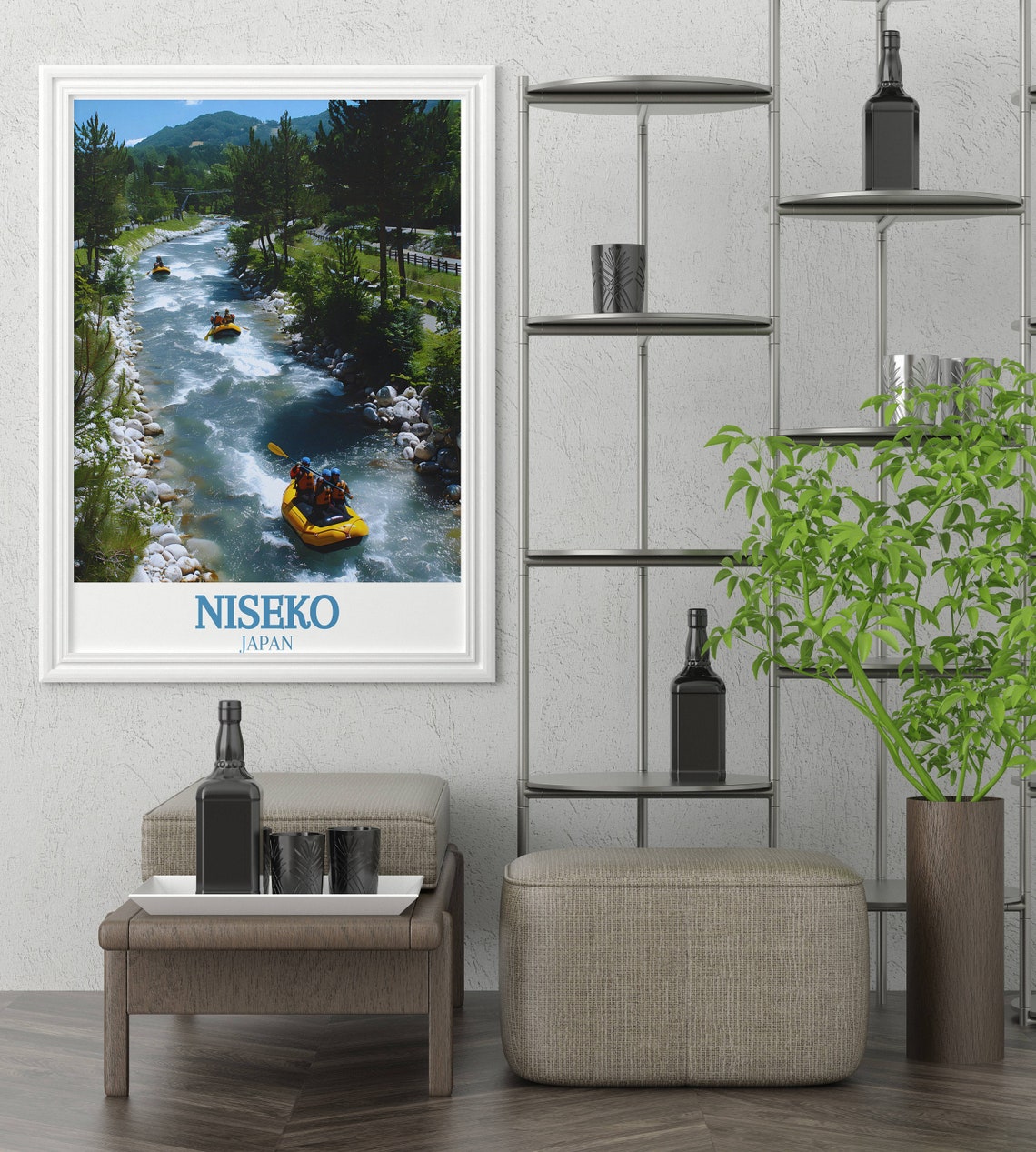 Niseko Japan Whitewater Rafting Adventure On Summer River Poster - Image 2