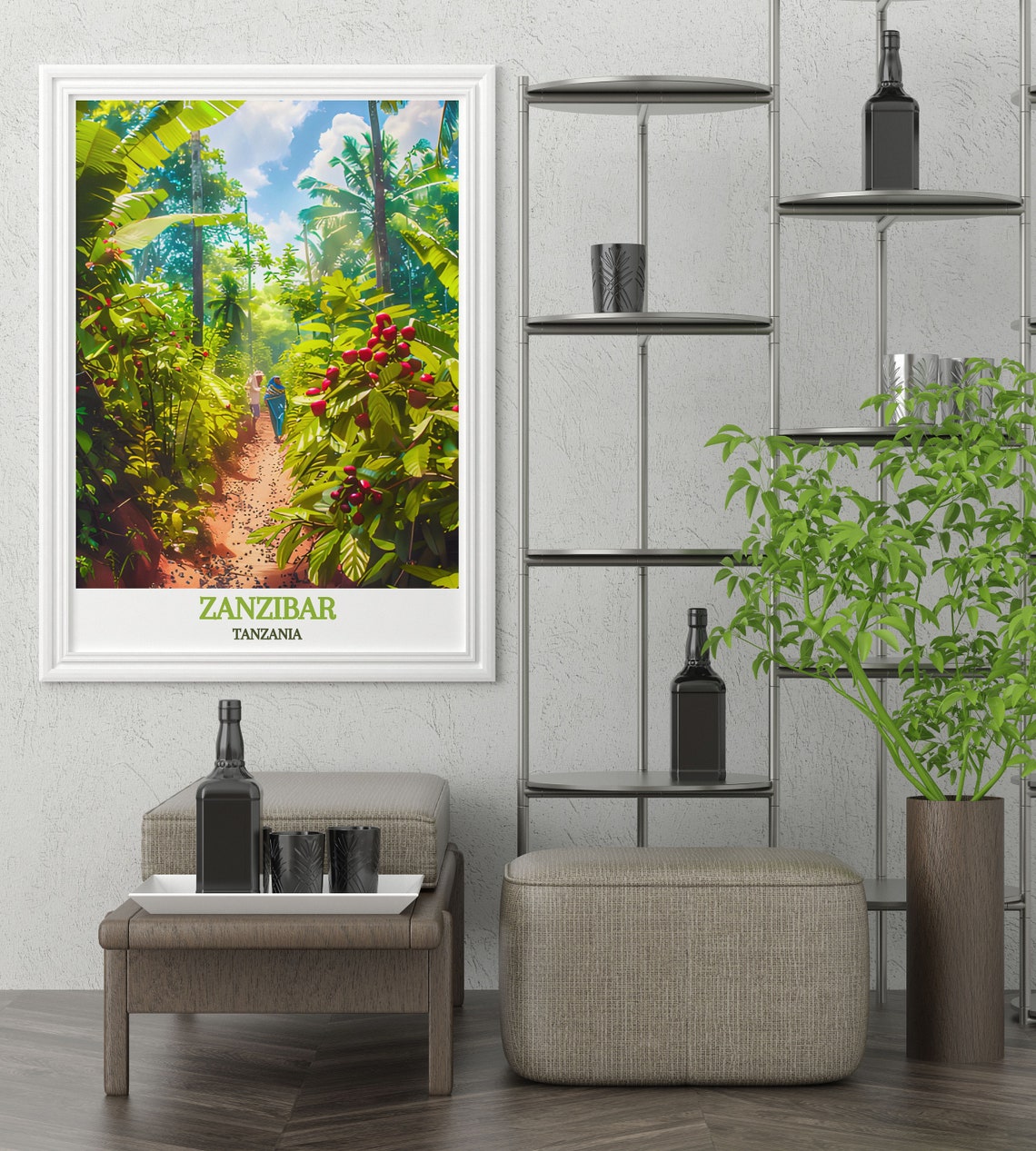 Zanzibar Poster Wall Art Of Tanzanias Spice Farms Spice Farms Art Print Spice Farms Home Decor - Image 3