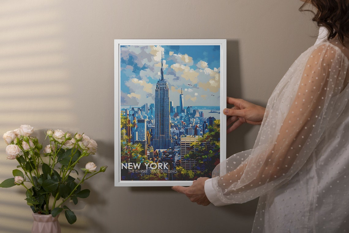 New York Empire State Building Manhattan Skyline Daytime Poster - Image 3