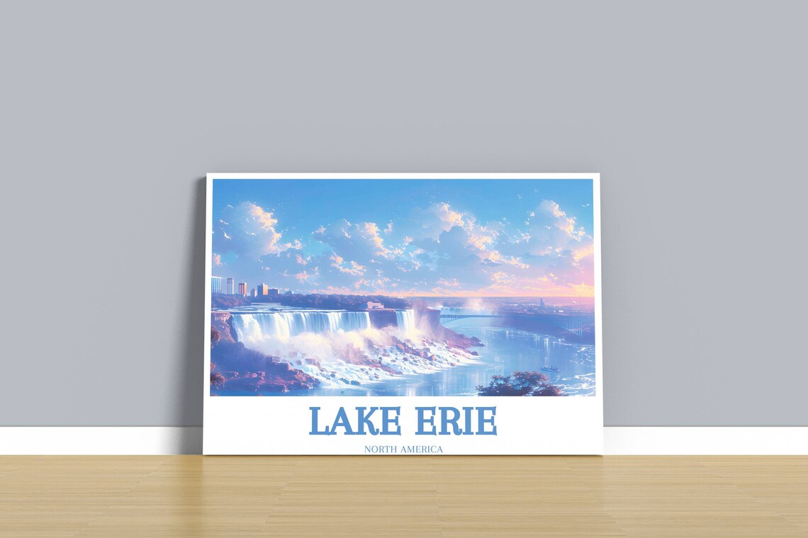 Lake Erie North America Waterfall Sunrise Scenic View Poster - Image 3