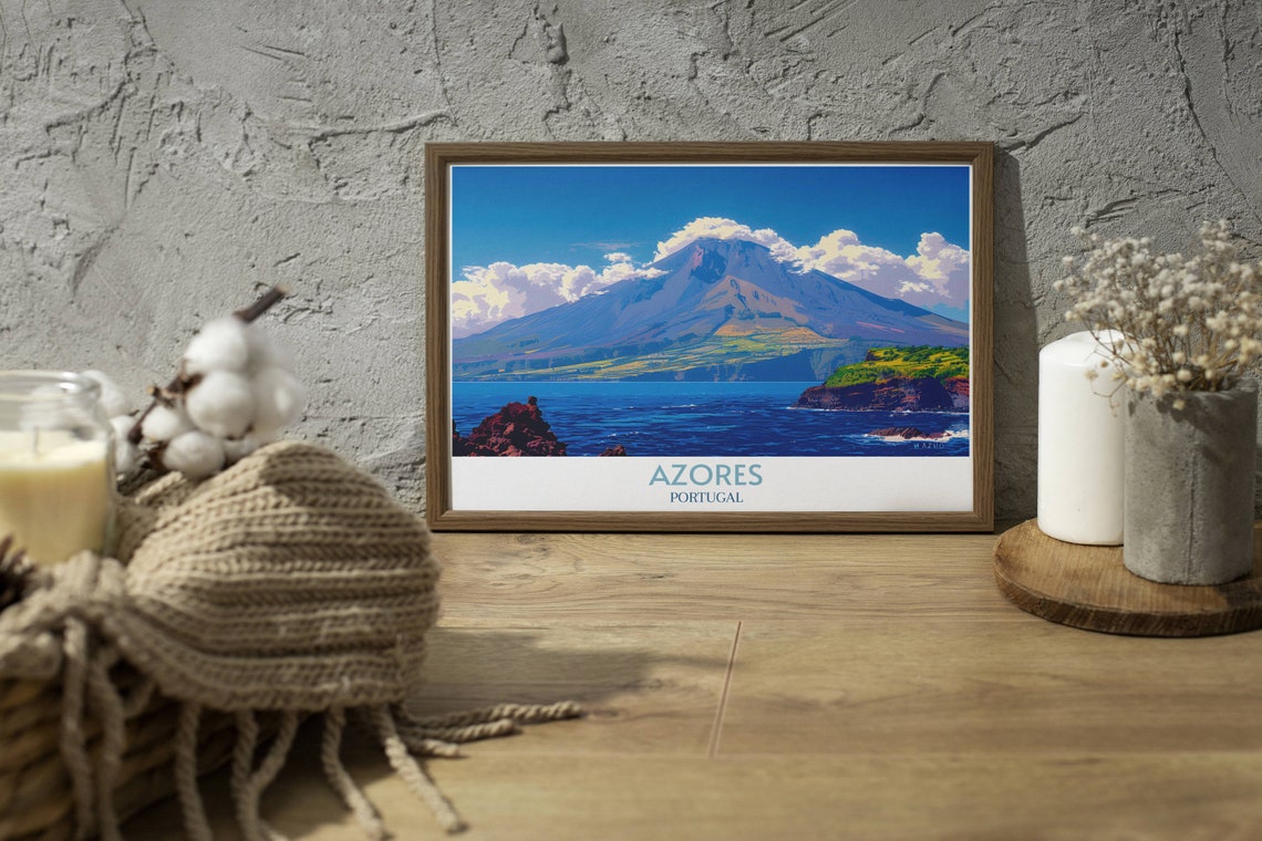 Azores Map And City Prints Azores Themed Art Prints Ideal Gifts For Travel Enthusiasts Portugal Travel Prints - Image 4
