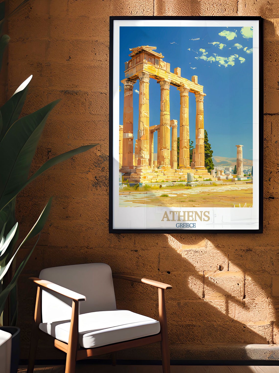 Athens Greece Temple of Olympian Zeus Ancient Columns Ruins Poster - Image 3