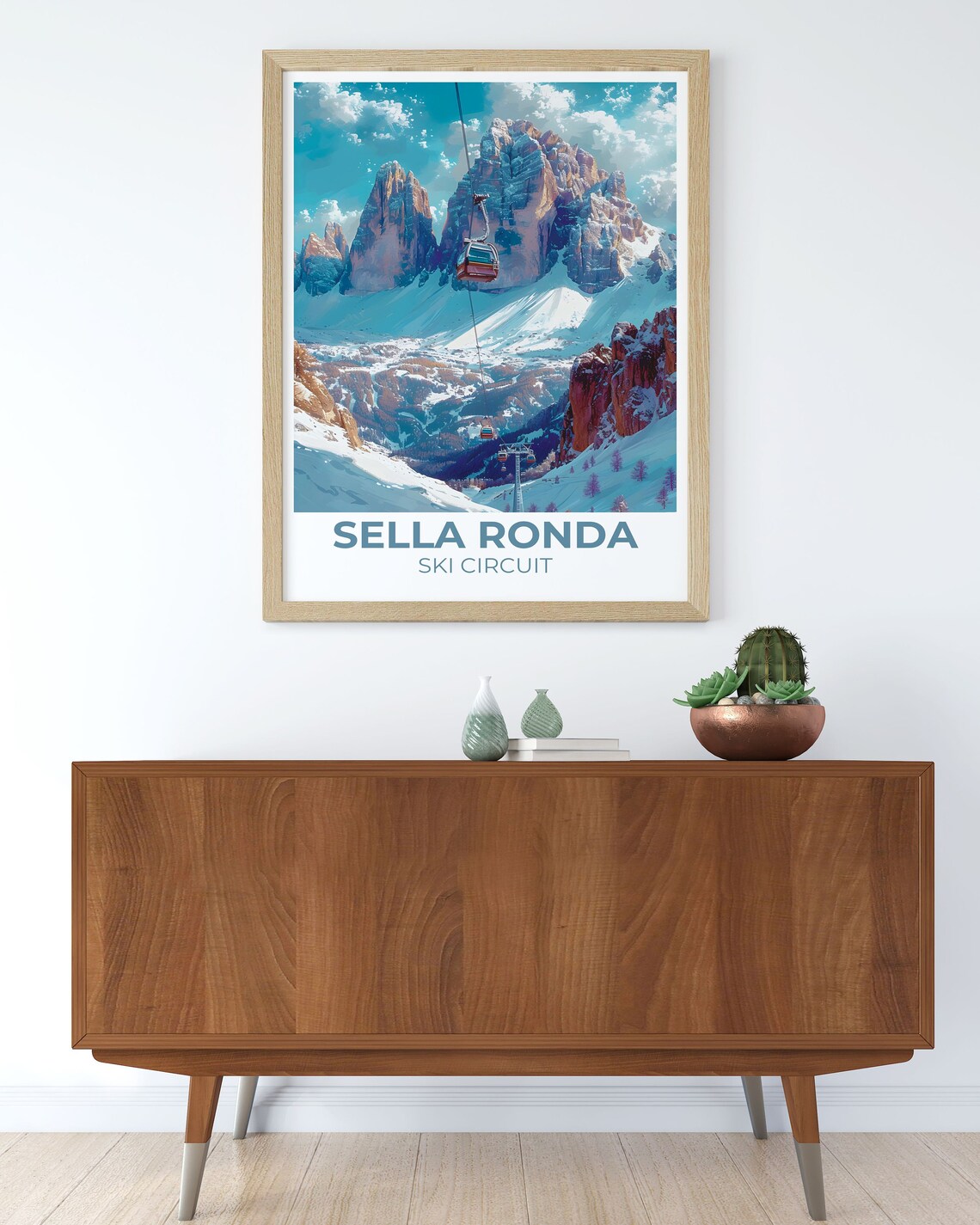 Sella Ronda Ski Circuit, Val Gardena Travel Poster - Image 3