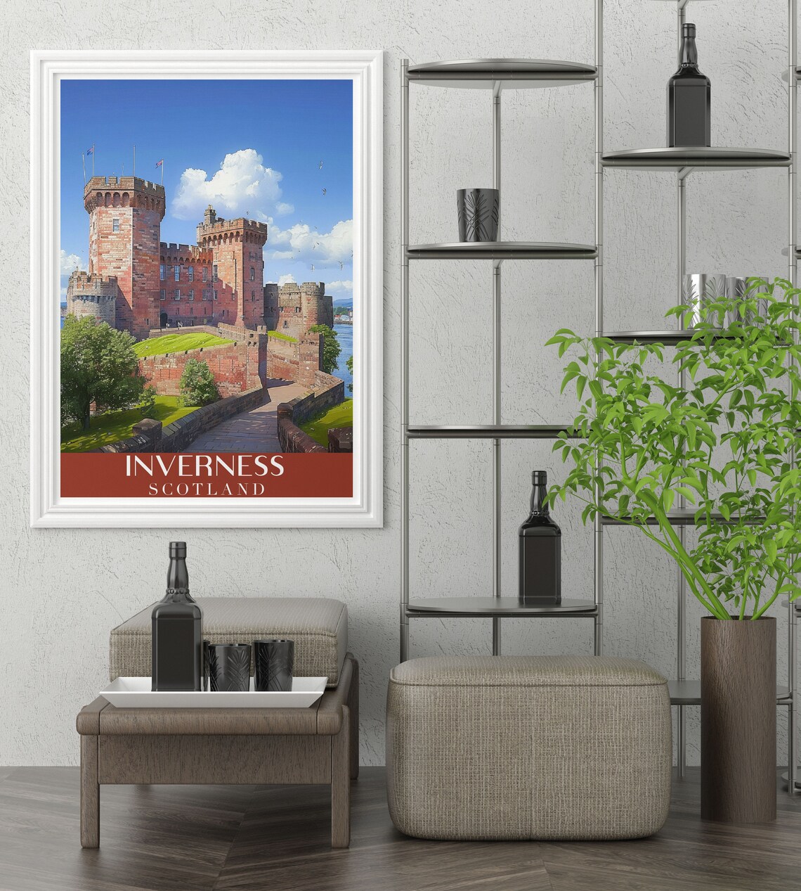 Inverness Castle Print Scotland Travel Poster Iconic Highland Landmark Art Historic Inverness Castle Print Scotland Heritage Art - Image 4