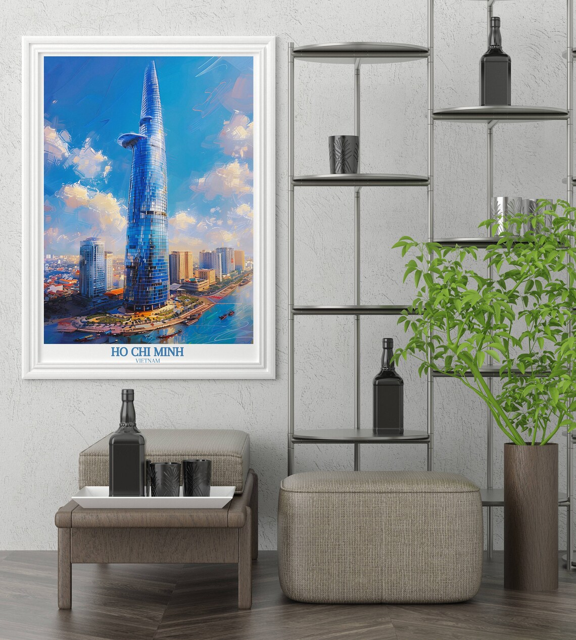 Ho Chi Minh City Bitexco Tower Modern Skyline Vietnam Poster - Image 2